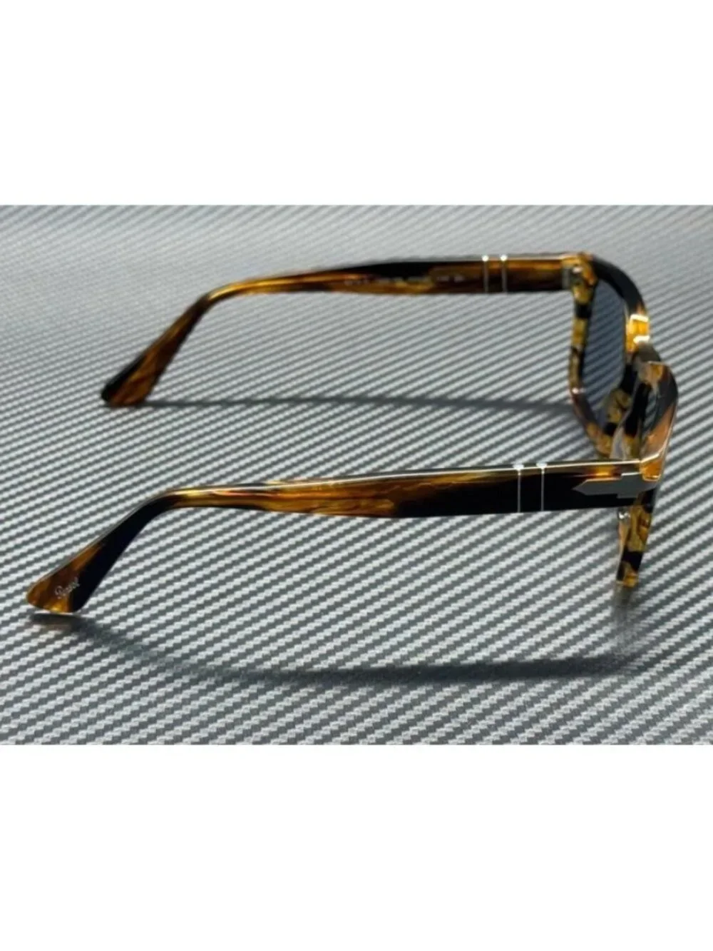 New Persol Men Striped Brown Sunglasses 53-20-145